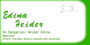 edina heider business card